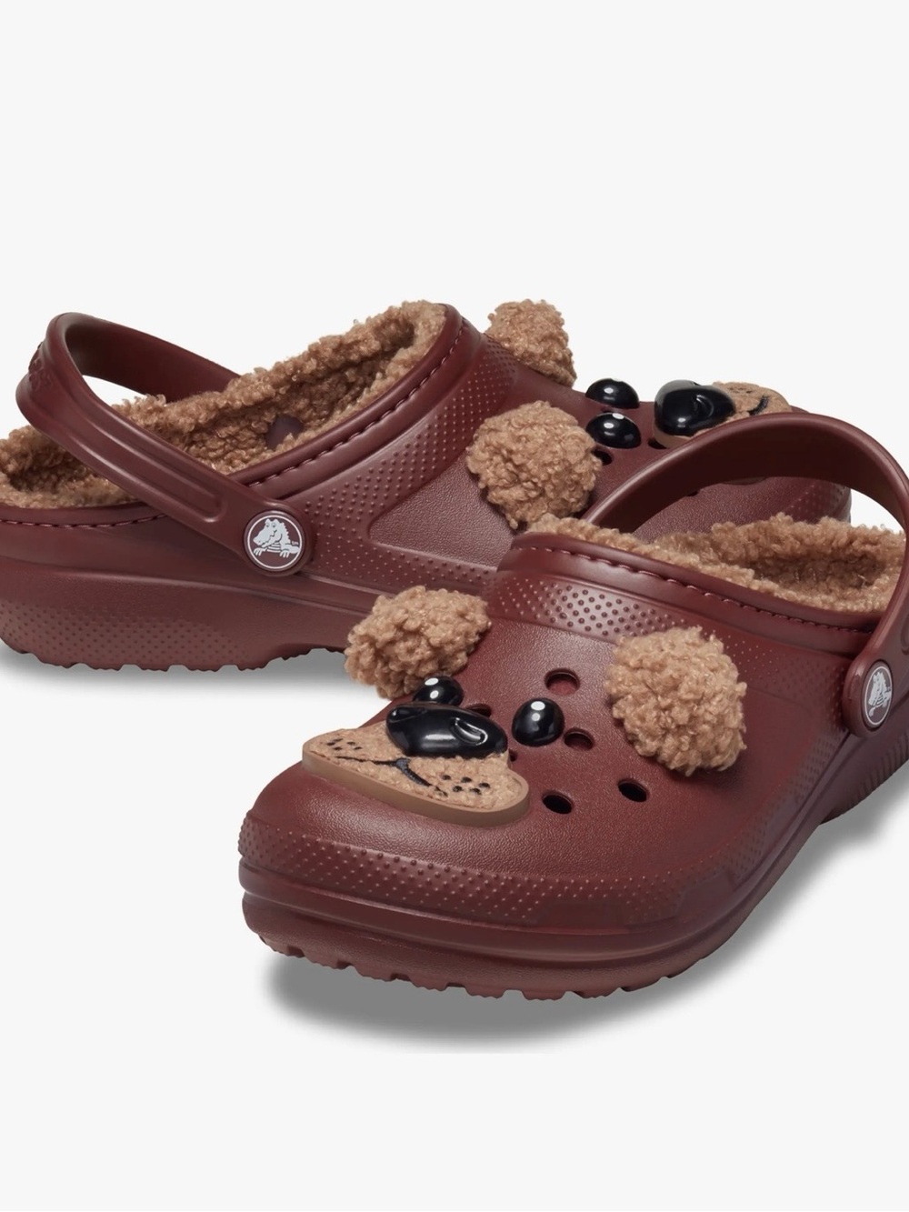 Kids' Classic Faux Shearling Lined Brown Bear Clog